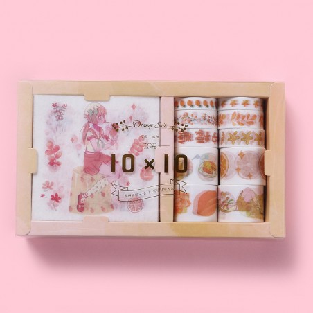 Japanese Paper Gift Box Set  Sticker Tape Exquisite Stationery Set