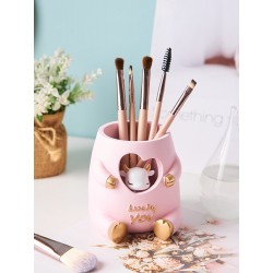 Super Cute Soft Pink Pen Holder, Makeup Holder